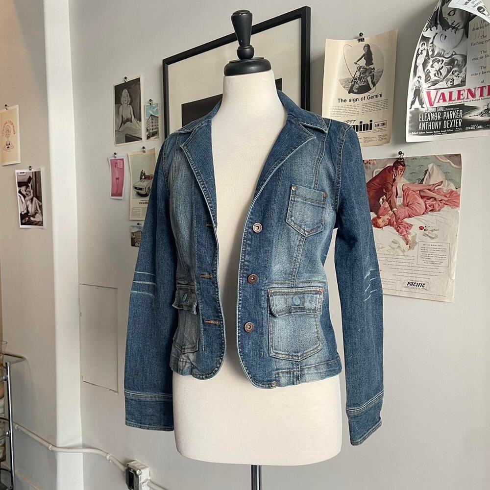 Paris blue y2k denim jackets